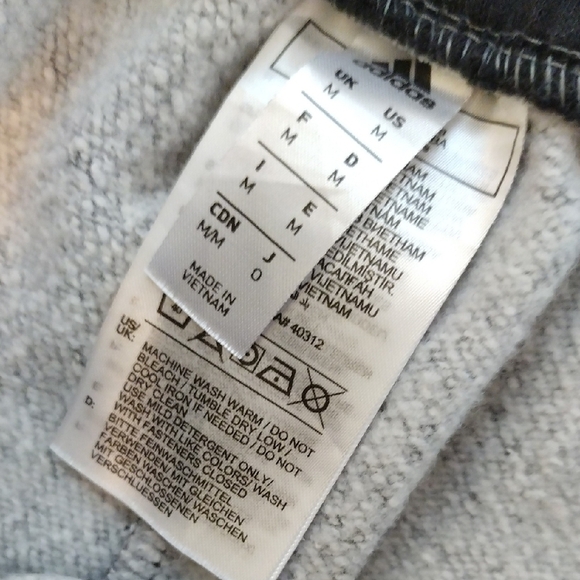 Adidas Gray and White Sweatpants Tapered Fit - Picture 4 of 10